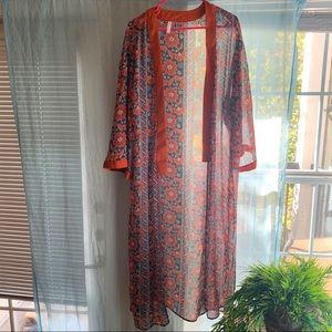 60s style patterned kimono